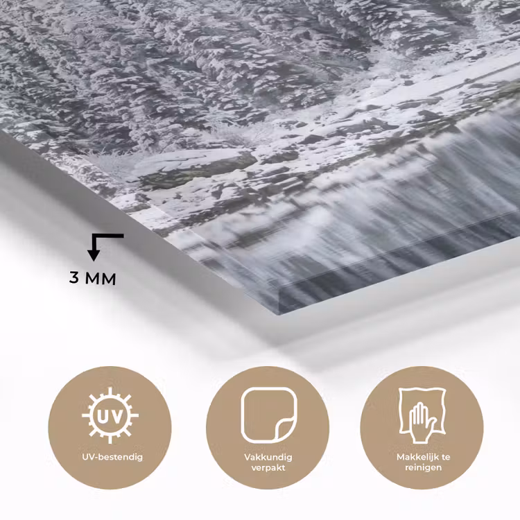 Bos - Reflectie - Meer - Winter - Serene plexiglas 5mm klein -sfeer2