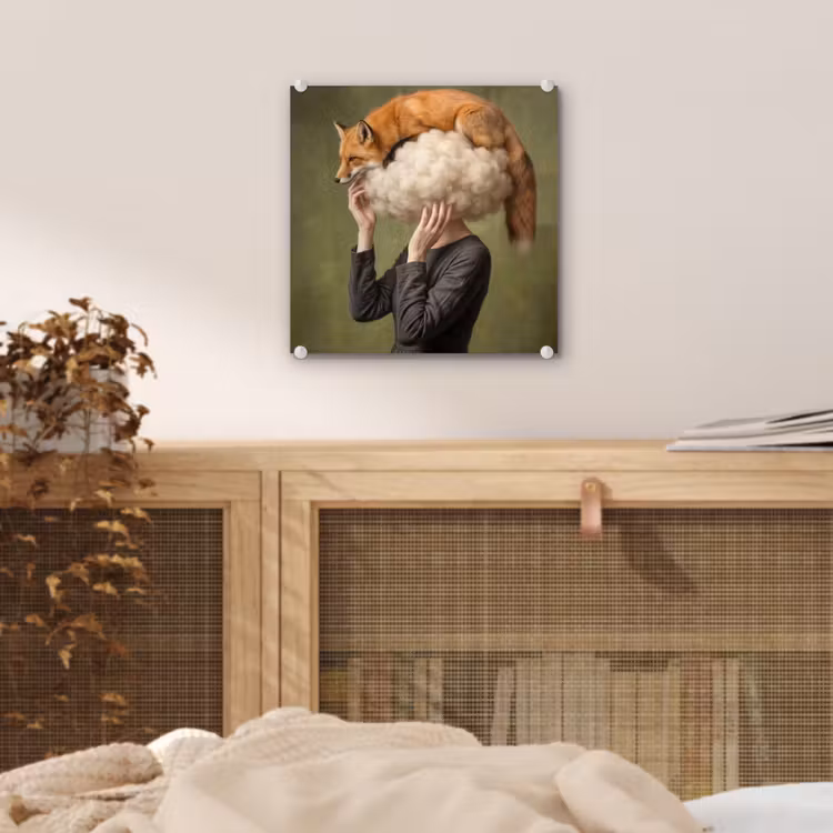 Vos - Surrealistisch - Groen plexiglas 5mm klein -sfeer4
