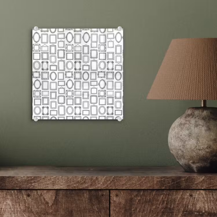 Lijsten - Patroon - Decoratie - Schets - Zwart-wit plexiglas 5mm klein -sfeer3