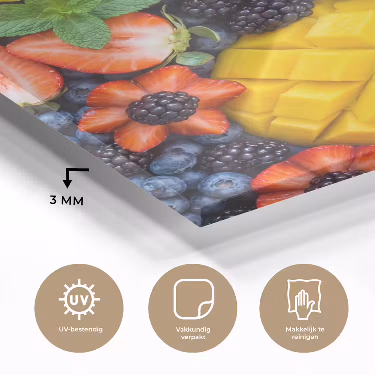 Fruit - Vers - Kleurrijk - Eten plexiglas 5mm klein -sfeer2