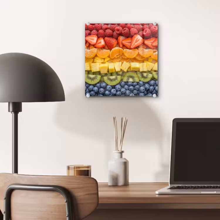 Fruit - Regenboog - Gezond - Kleurrijk plexiglas 5mm klein -sfeer6