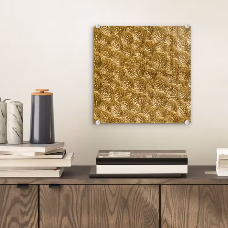 Gehamerd - Mozaïek - Antiek - Goud plexiglas 5mm klein 11 -sfeer1