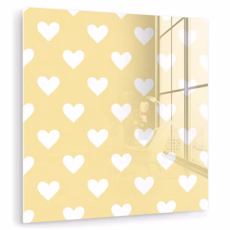 Hartjes - Patroon - Geel plexiglas 5mm klein 11 -zzzproduct_nieuw