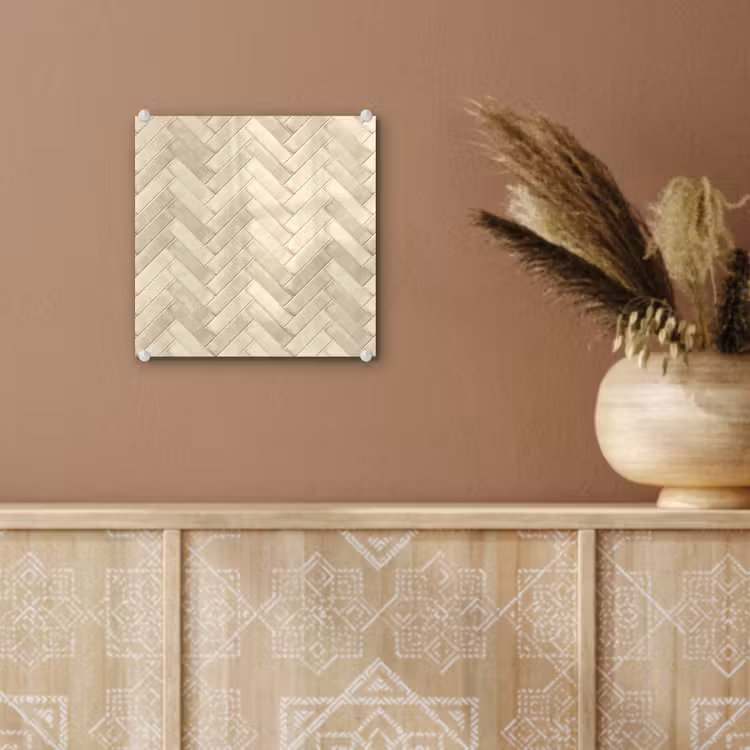 Visgraat - Wandtegel - Licht Beige plexiglas 5mm klein 11 -sfeer5