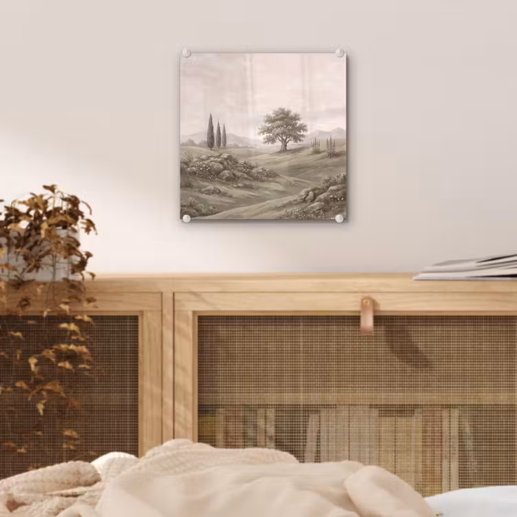 Heuvellandschap - Bomen - Natuur - Groen plexiglas 5mm klein -sfeer4