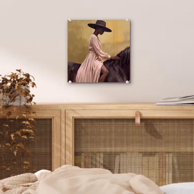 Paard - Klassiek - Oker plexiglas 5mm klein -sfeer4