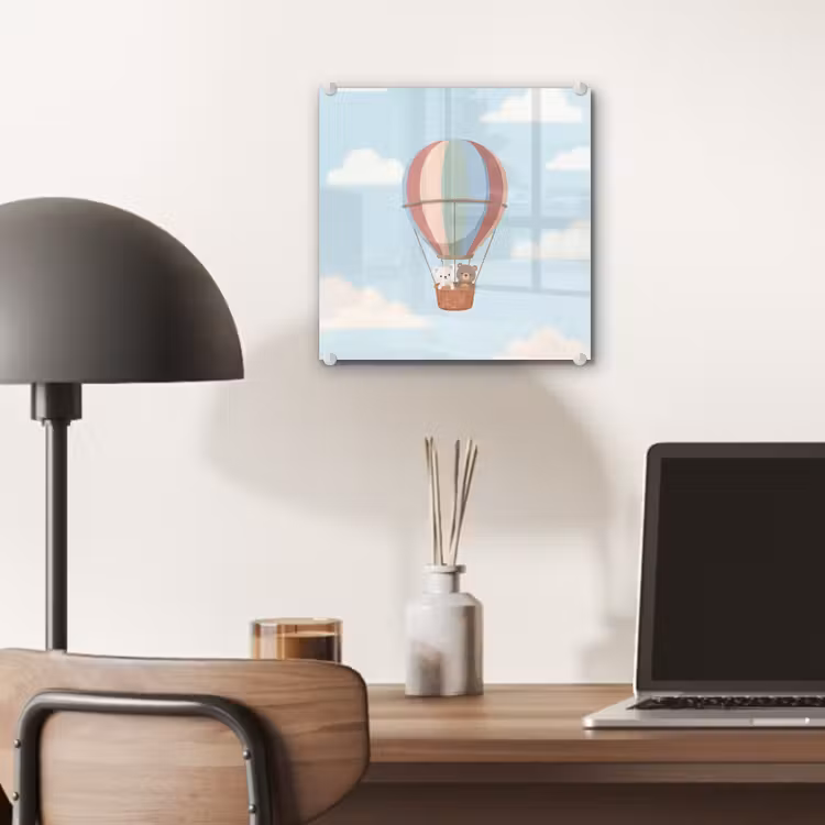 Luchtballon - Beren - Pastel plexiglas 5mm klein -sfeer6
