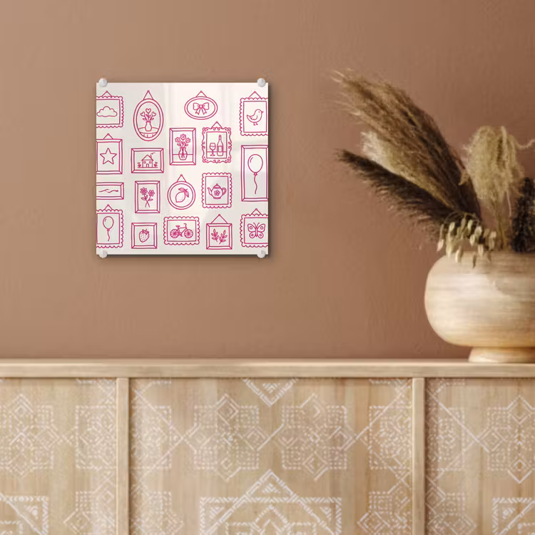 Illustratie - Collectie - Kunst - Minimalistisch - Roze plexiglas 5mm klein -sfeer5