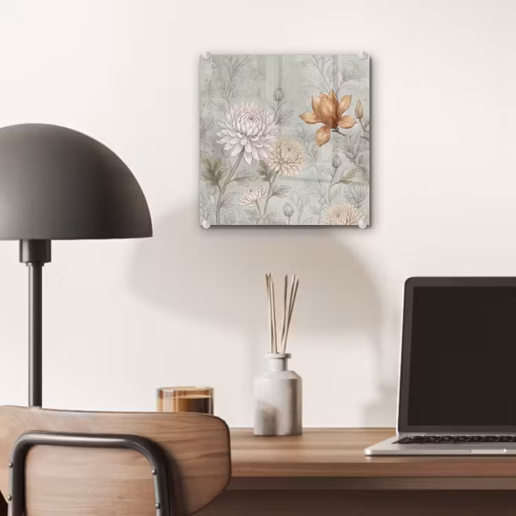 Illustratie - Bloemen - Groen plexiglas 5mm klein -sfeer6