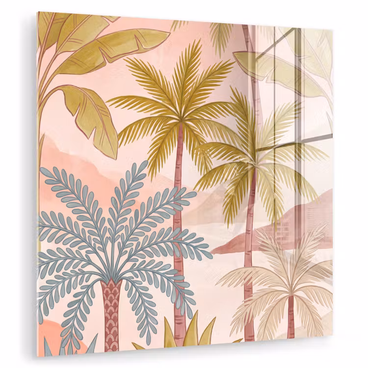 Illustratie - Palmbomen - Kleurrijk plexiglas 5mm klein -zzzproduct_nieuw