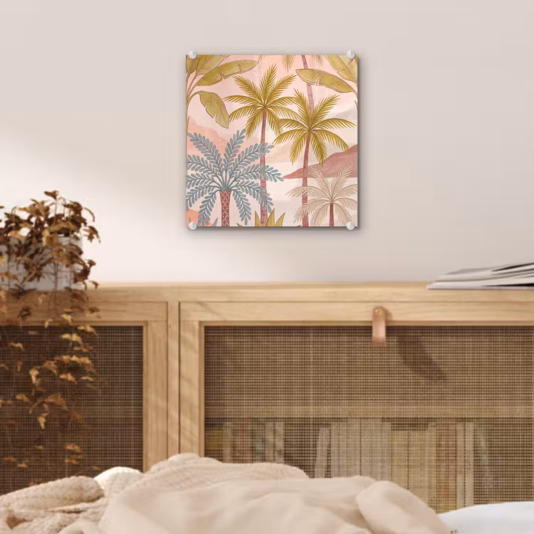 Illustratie - Palmbomen - Kleurrijk plexiglas 5mm klein -sfeer4