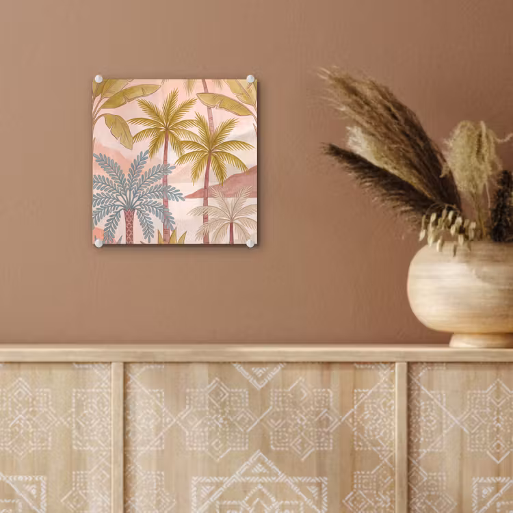 Illustratie - Palmbomen - Kleurrijk plexiglas 5mm klein -sfeer5