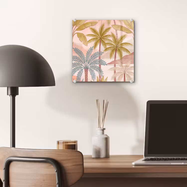 Illustratie - Palmbomen - Kleurrijk plexiglas 5mm klein -sfeer6