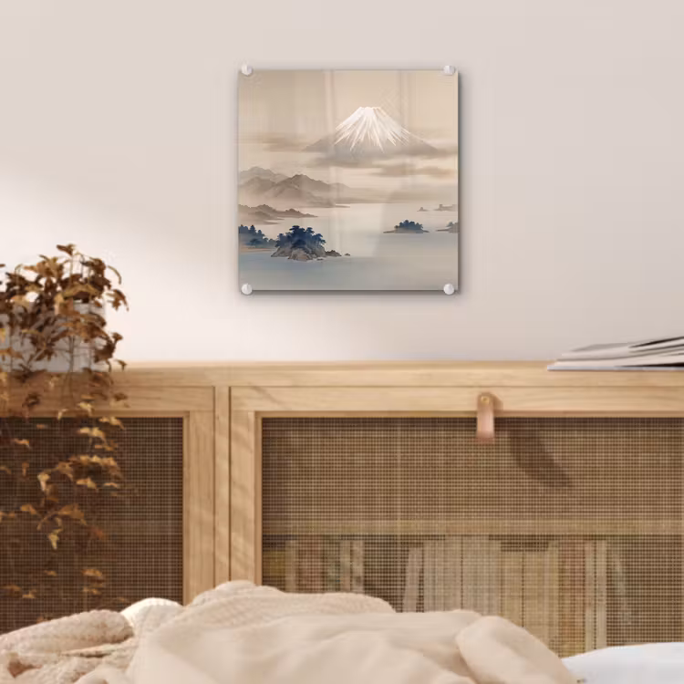 Japans - Landschap - Beige plexiglas 5mm klein -sfeer4