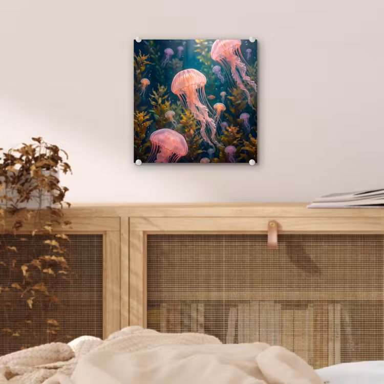 Kwal - Roze - Onderwater - Zeeleven - Dieren plexiglas 5mm klein -sfeer4