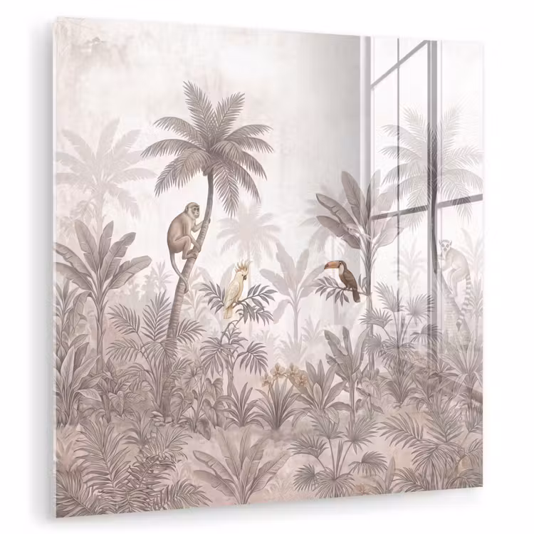 Jungle - Dieren - Palmbomen plexiglas 5mm klein -zzzproduct_nieuw