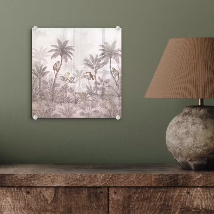 Jungle - Dieren - Palmbomen plexiglas 5mm klein -sfeer3