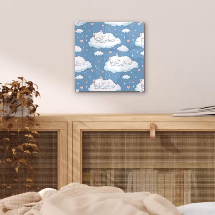 Kitten - Wolken - Blauw plexiglas 5mm klein 11 -sfeer4