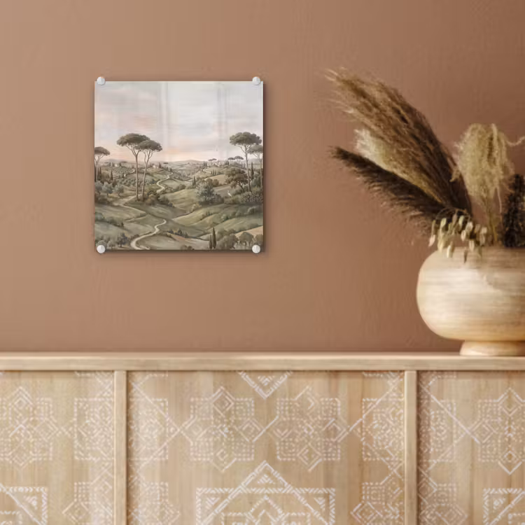 Landschap - Heuvels - Zandpad - Groen plexiglas 5mm klein -sfeer5