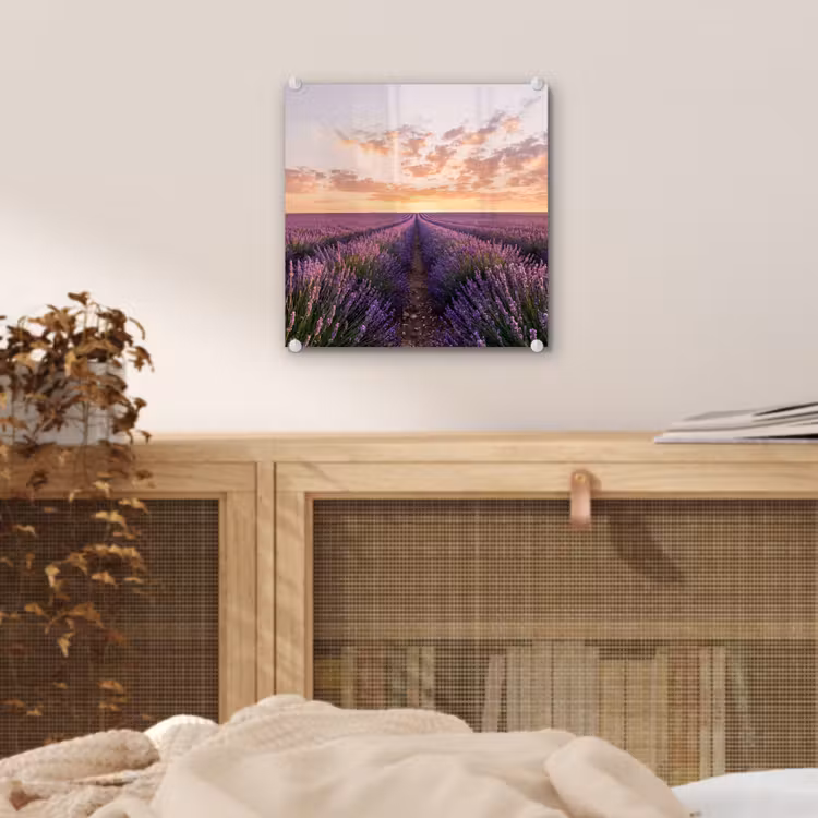 Landschap - Lavendelveld - Paars plexiglas 5mm klein -sfeer4