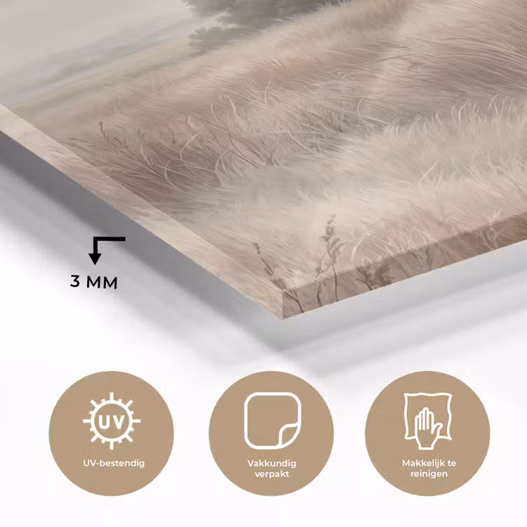 Landschap - Minimalistisch - Beige plexiglas 5mm klein -sfeer2