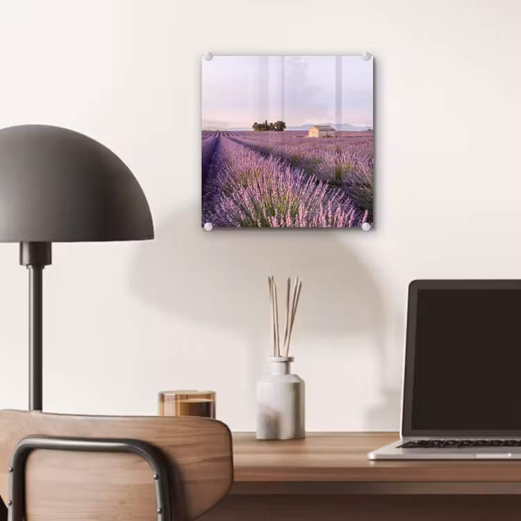Lavendel - Landschap - Sereen - Paars plexiglas 5mm klein -sfeer6