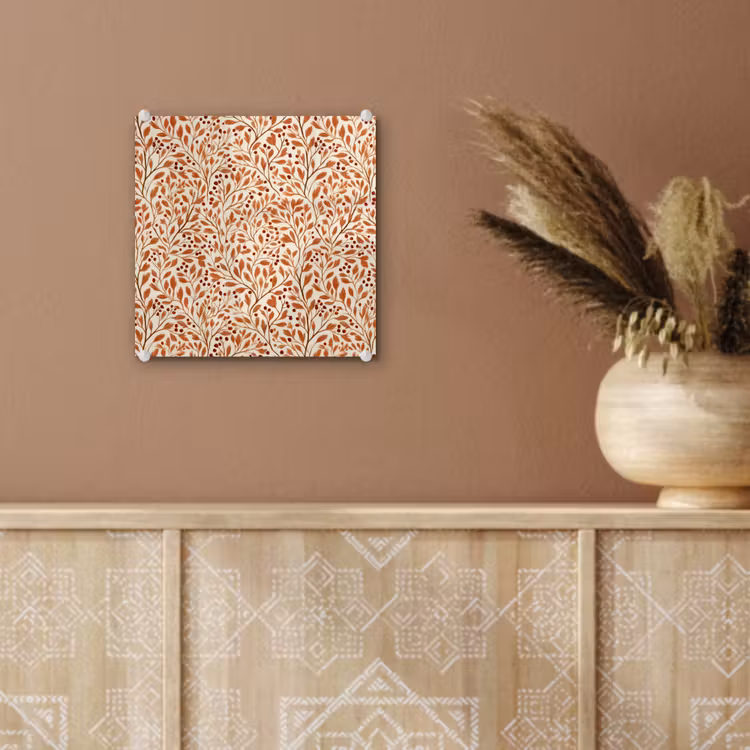 Bladeren - Botanisch - Terracotta plexiglas 5mm klein 11 -sfeer5