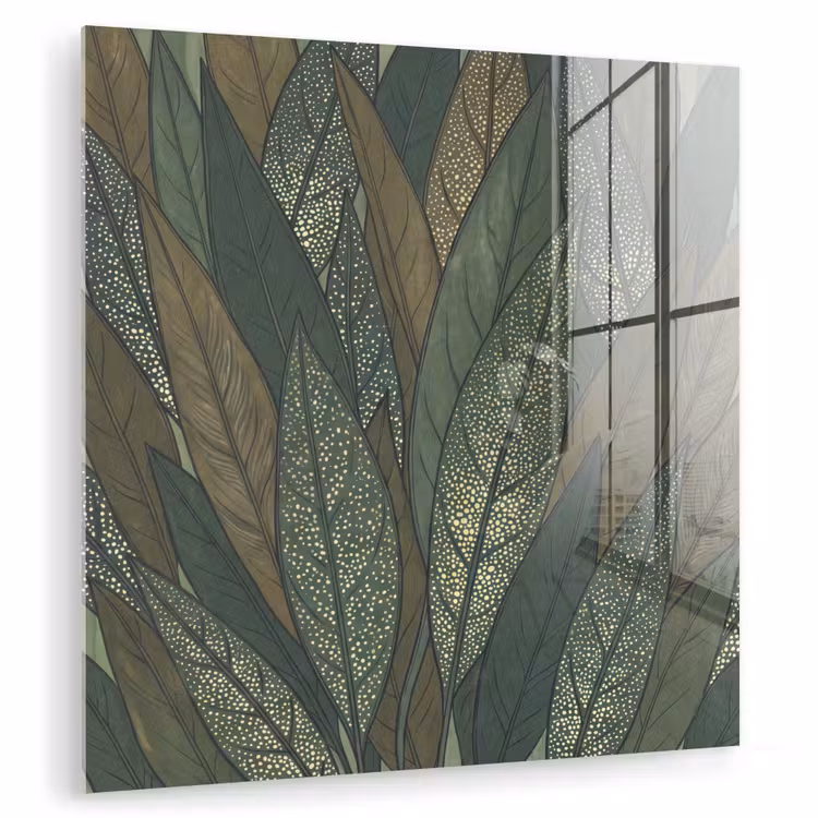 Bladeren - Patroon - Gestippeld - Natuur - Groen plexiglas 5mm klein -zzzproduct_nieuw
