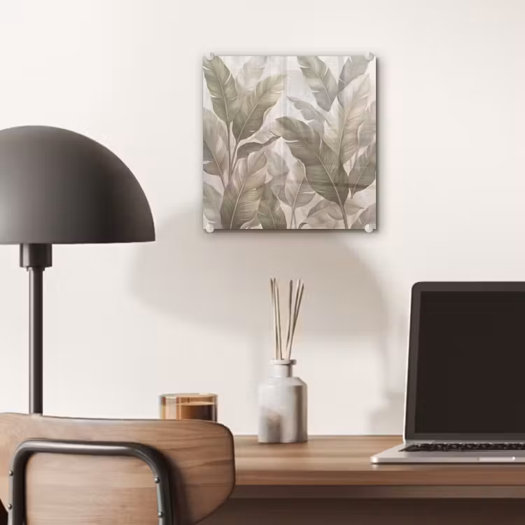 Bladeren - Tropisch - Natuur - Abstract - Beige plexiglas 5mm klein -sfeer6