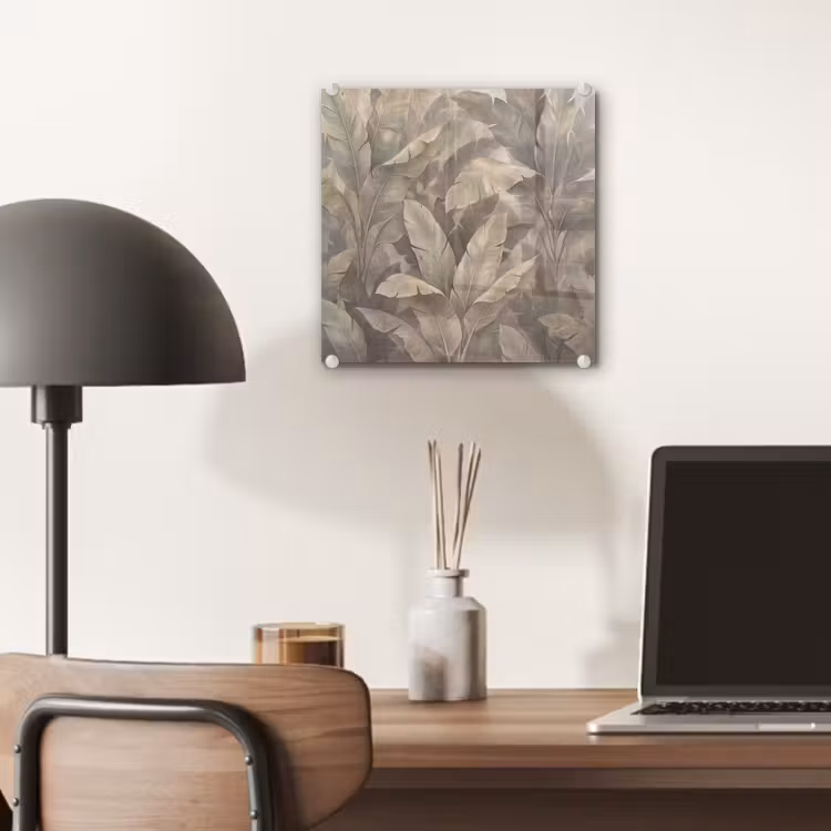 Bladeren - Tropisch - Natuur - Modern - Beige plexiglas 5mm klein -sfeer6