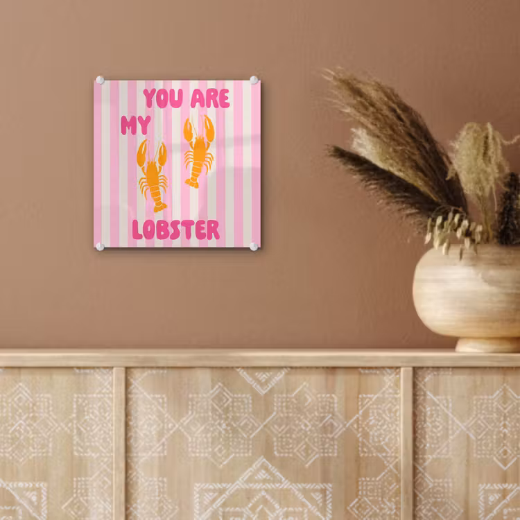 Lobster - Love - Valentijn plexiglas 5mm klein -sfeer5