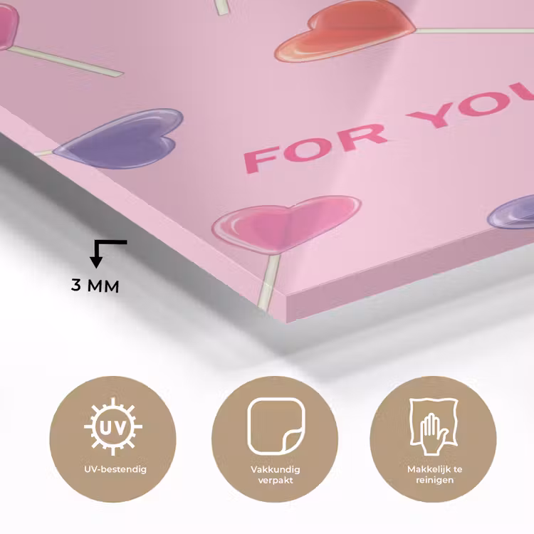 Lolly - Valentijn - Illustratie - Snoep plexiglas 5mm klein -sfeer2