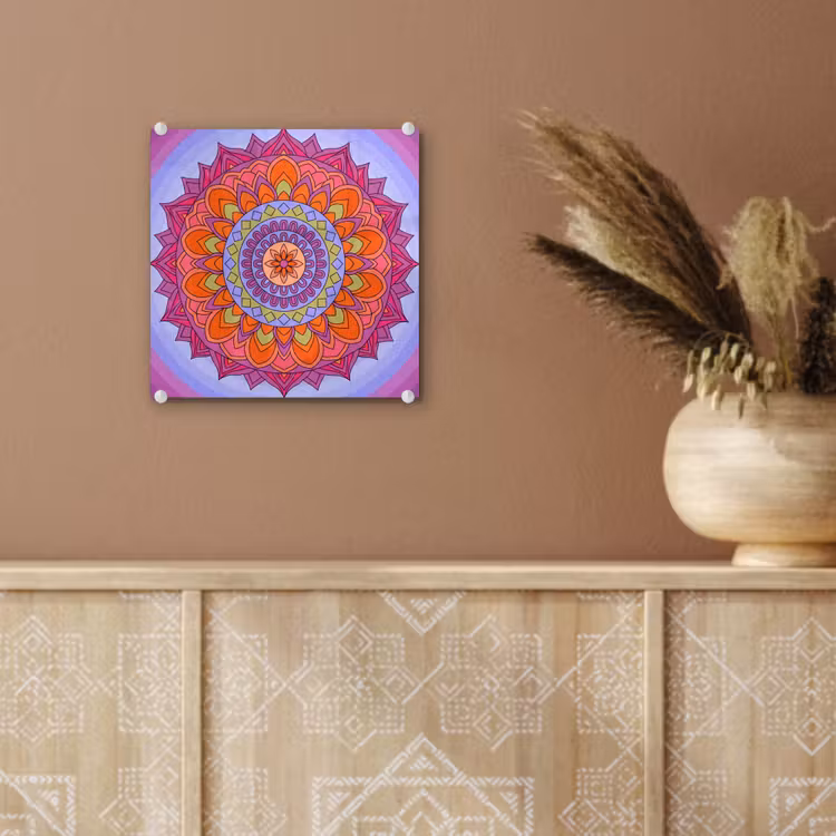 Mandala - Cirkel - Abstract - Kleurrijk - Patroon plexiglas 5mm klein -sfeer5