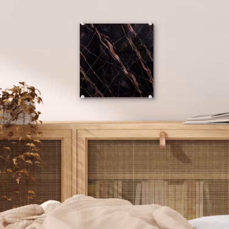 Marmer - Goud - Patroon - Luxe - Zwart plexiglas 5mm klein -sfeer4