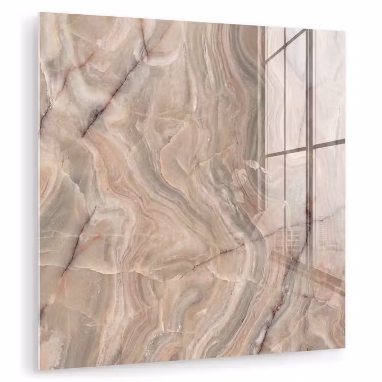 Marmer - Patroon - Abstract - Beige - Groen plexiglas 5mm klein -zzzproduct_nieuw