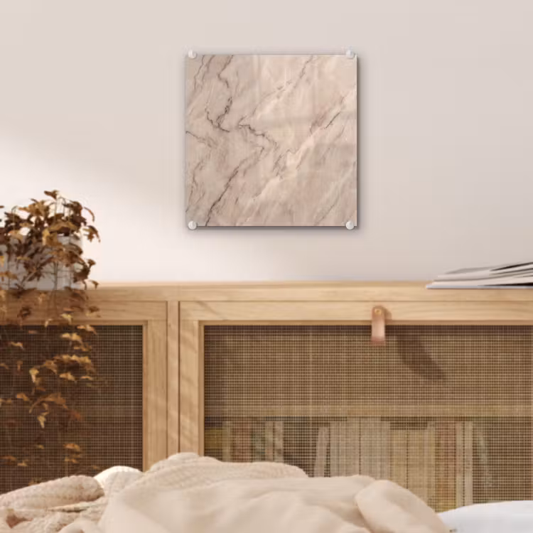 Marmer - Patroon - Abstract - Modern - Beige plexiglas 5mm klein -sfeer4