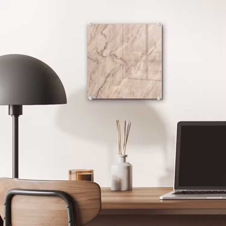 Marmer - Patroon - Abstract - Modern - Beige plexiglas 5mm klein -sfeer6