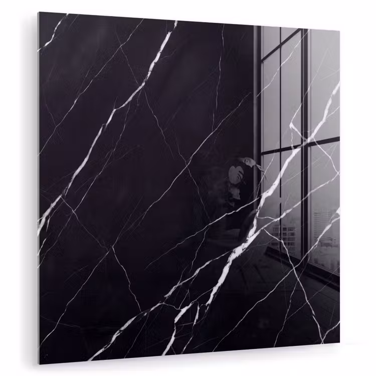 Marmer - Patroon - Abstract - Modern - Zwart plexiglas 5mm klein -zzzproduct_nieuw