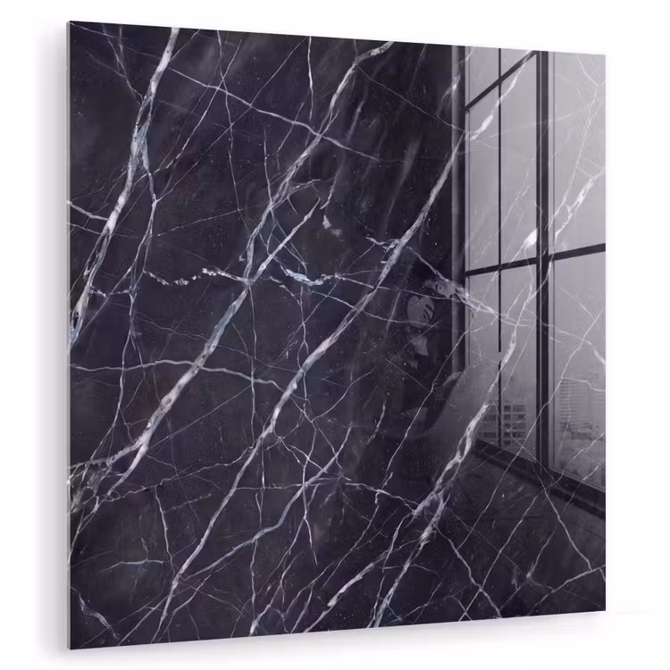 Marmer - Patroon - Modern - Zwart - Wit plexiglas 5mm klein -zzzproduct_nieuw