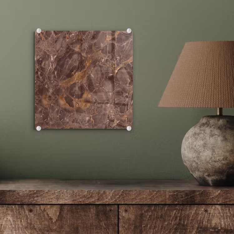 Marmer - Patroon - Natuur - Bruin - Goud plexiglas 5mm klein -sfeer3