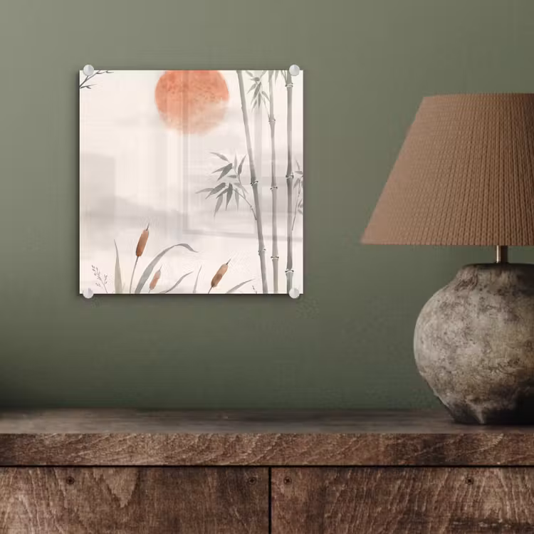 Minimalistisch - Bamboe - Groen plexiglas 5mm klein -sfeer3
