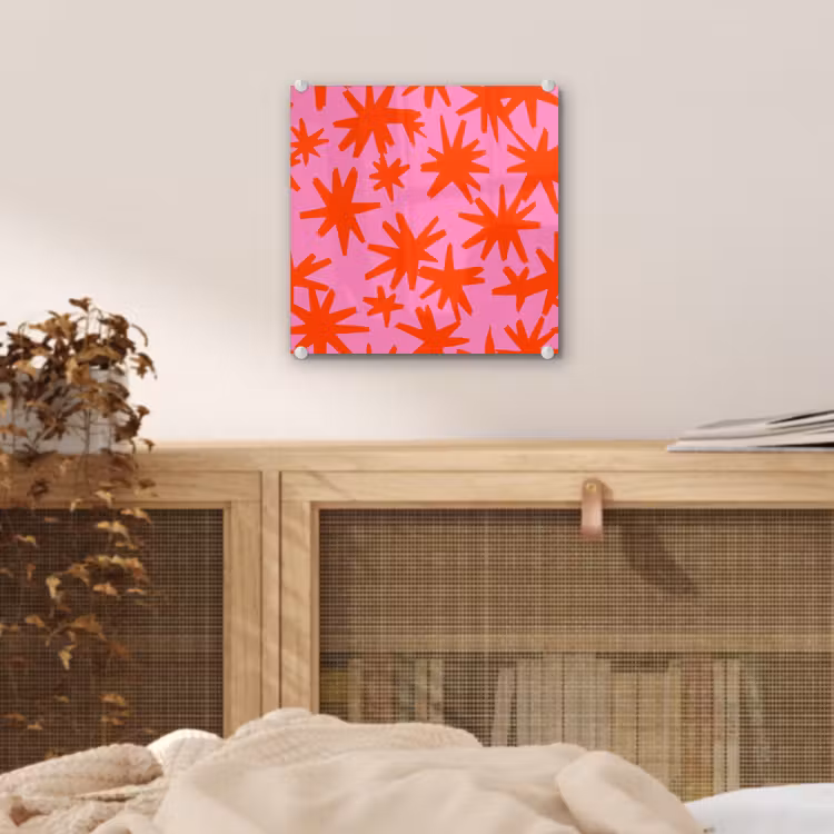 Modern - Sterren - Roze plexiglas 5mm klein 11 -sfeer4
