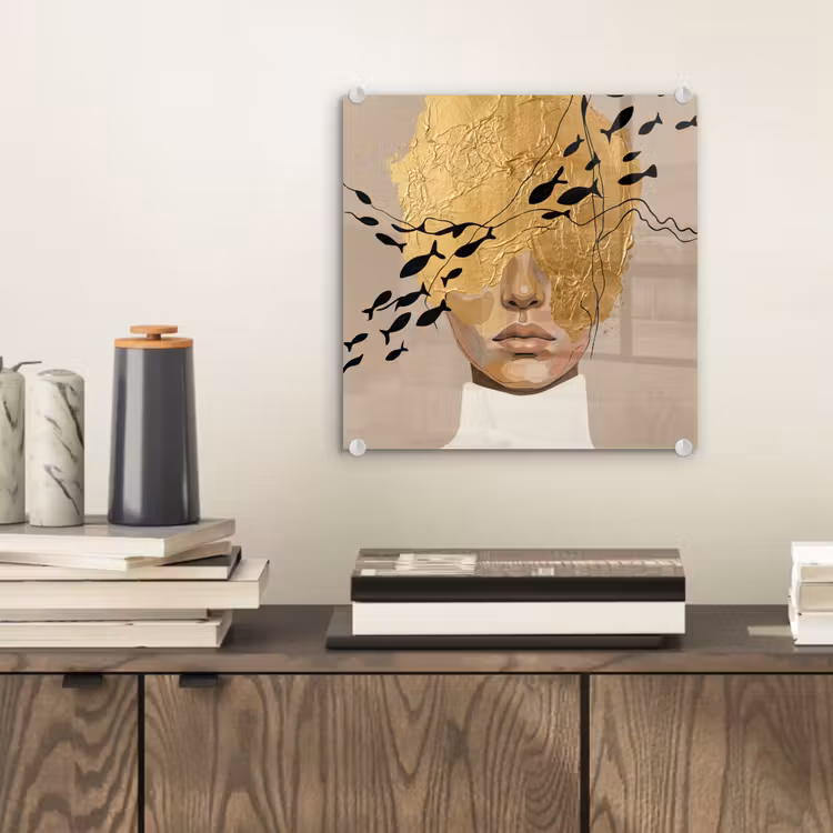 Modern - Vrouw - Goud plexiglas 5mm klein -sfeer1