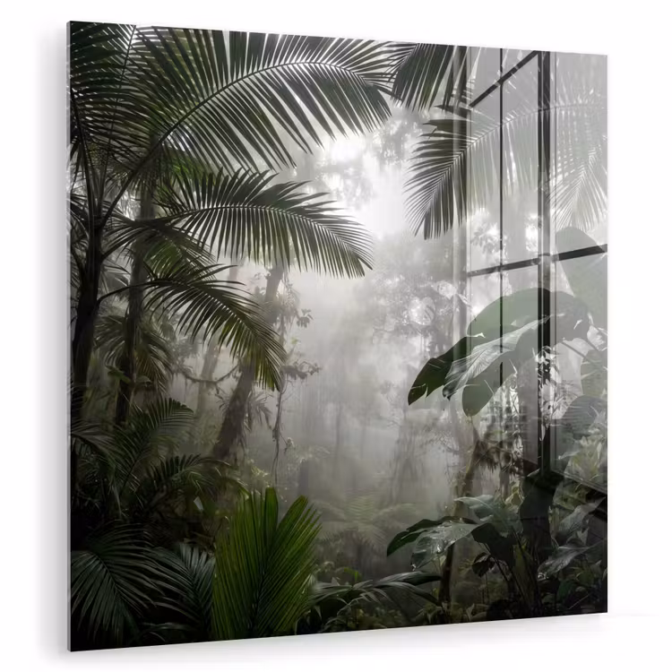 Natuur - Jungle - Mist - Groen - Bladeren plexiglas 5mm klein -zzzproduct_nieuw