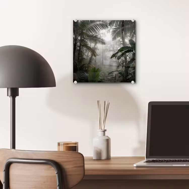 Natuur - Jungle - Mist - Groen - Bladeren plexiglas 5mm klein -sfeer6