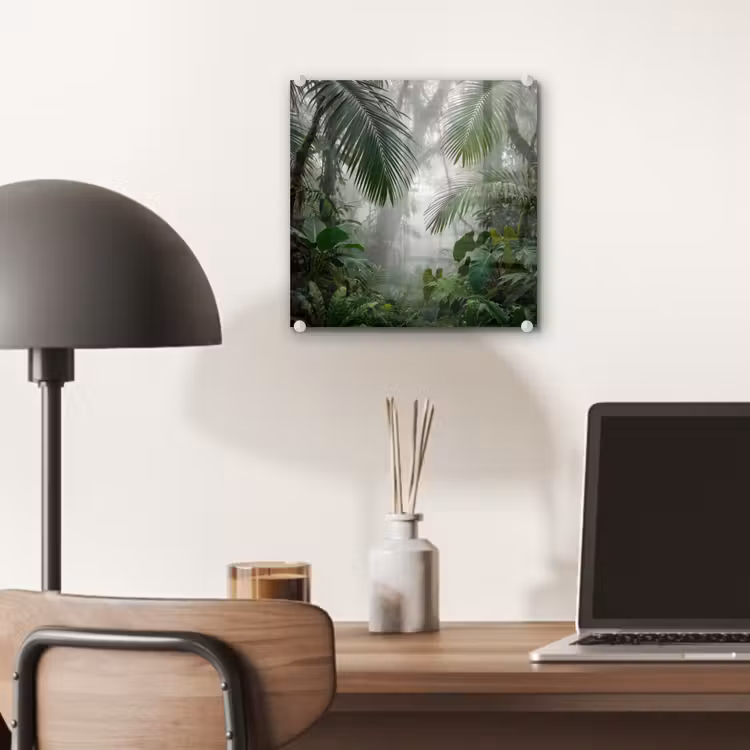 Natuur - Jungle - Mist - Tropisch - Groen plexiglas 5mm klein -sfeer6