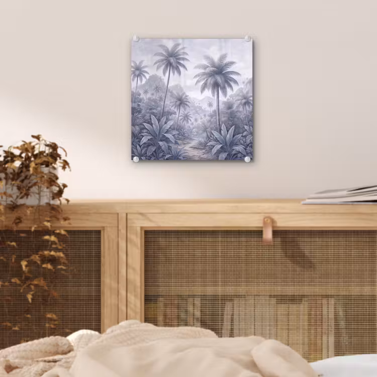 Natuur - Boom - Tropisch - Landschap - Blauw plexiglas 5mm klein -sfeer4