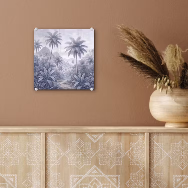 Natuur - Boom - Tropisch - Landschap - Blauw plexiglas 5mm klein -sfeer5