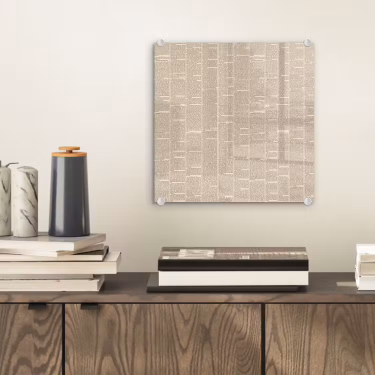 Krant - Nieuws - Historisch - Vintage - Beige plexiglas 5mm klein -sfeer1
