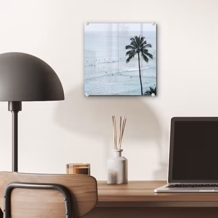 Oceaan - Palmbomen - Surfers plexiglas 5mm klein -sfeer6